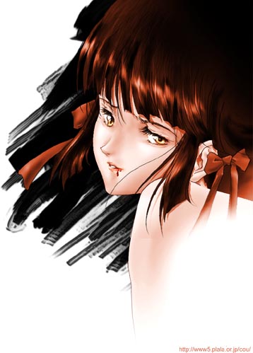 瞳だけ金色、後はモノトーン…わからないか